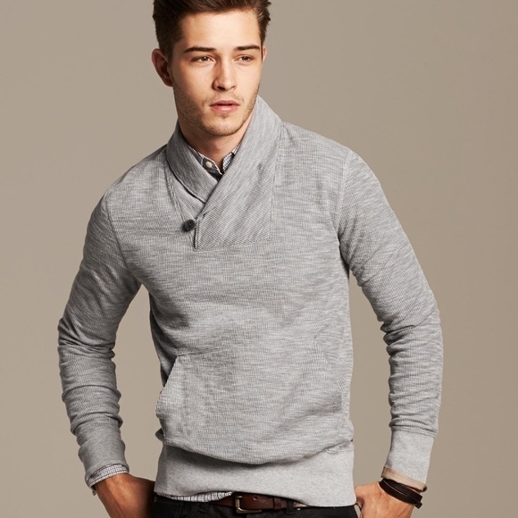 Banana Republic Shawl Collar Pullover Sweatshirt - Picture 8 of 8